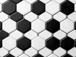 Naklejka premium Minimalist abstract geometric pattern of repeating monochrome hexagons creating a sleek and modern digital wallpaper or graphic design Symmetrical uniform and precise tiling with a clean