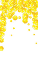 Ferritin round droplets scattered randomly.