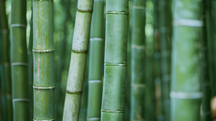 Obraz premium Close-Up of Bamboo Stalks with Natural Texture.