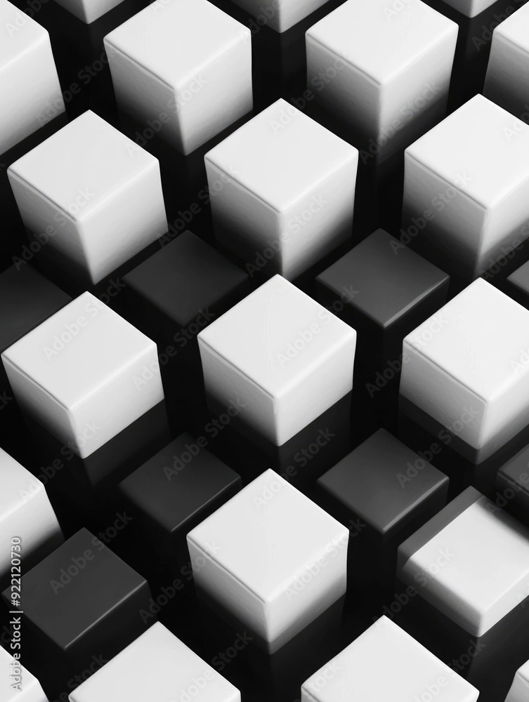 Aufkleber captivating geometric composition with overlapping squares creating a mind bending 3d cube illusion 