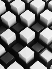 Obraz premium Captivating Geometric Composition with Overlapping Squares Creating a Mind Bending 3D Cube Illusion and Intricate Patterns