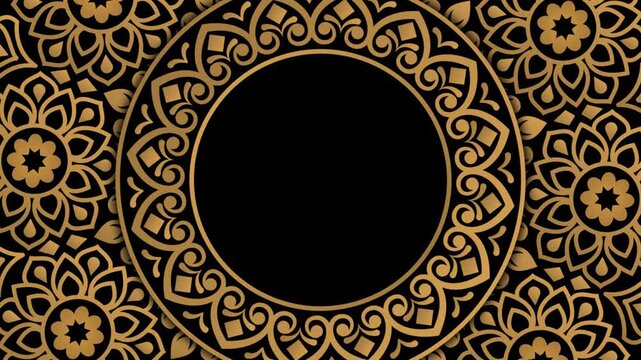 abstract mandala background circle arabic frame floral vintage decoration