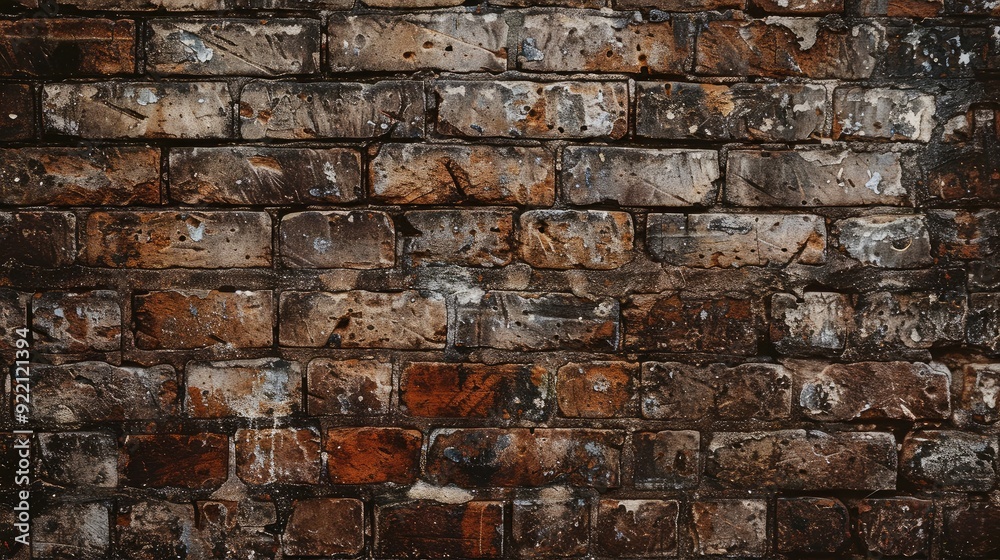 Canvas Prints A rustic brick wall background with rich red tones and visible mortar, adding character and warmth