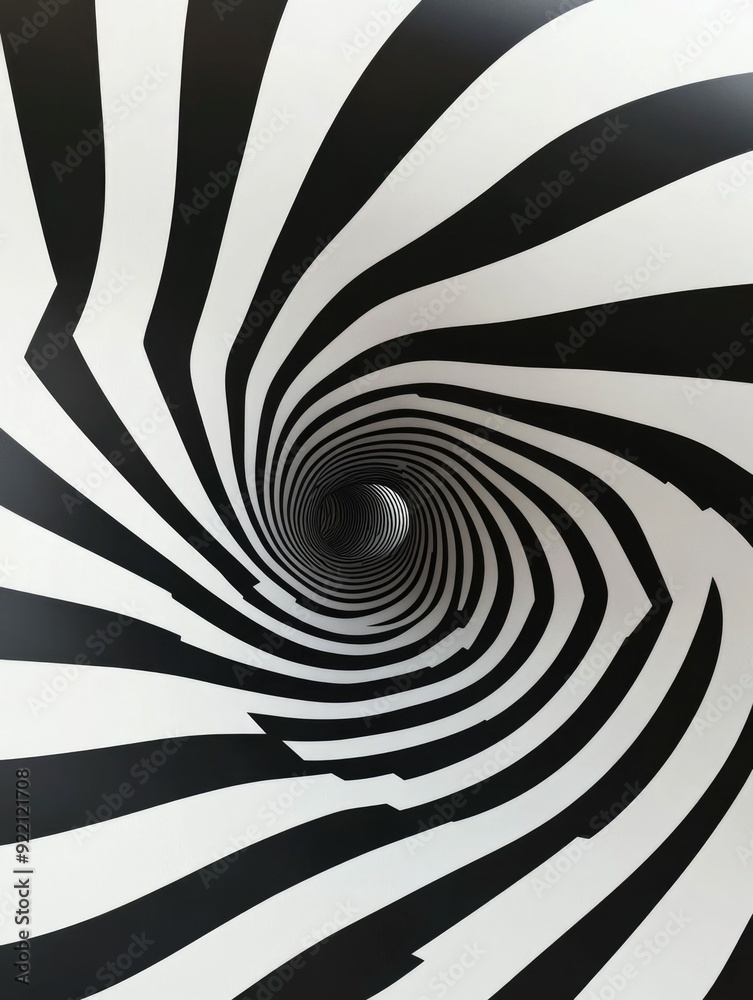 Poster mesmerizing geometric spiral with expanding squares dynamic abstract digital art pattern with captiv
