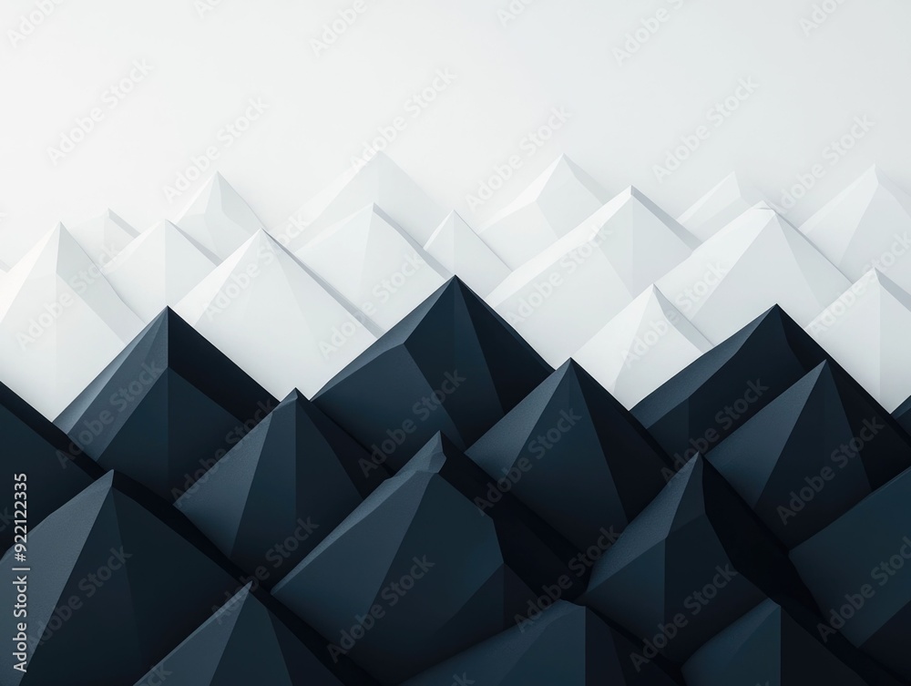 Poster captivating geometric triangular pattern creating a mountain like design perfect for abstract and mo