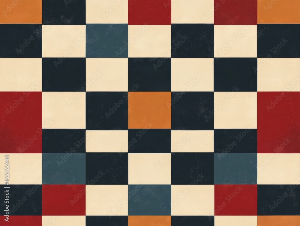 Poster elegant checkerboard pattern with timeless geometric design minimalist abstract backdrop with contra