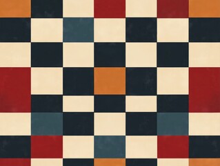 Fototapeta premium Elegant Checkerboard Pattern with Timeless Geometric Design Minimalist Abstract Backdrop with Contrasting Black and White Squares in a Repeating Grid Layout