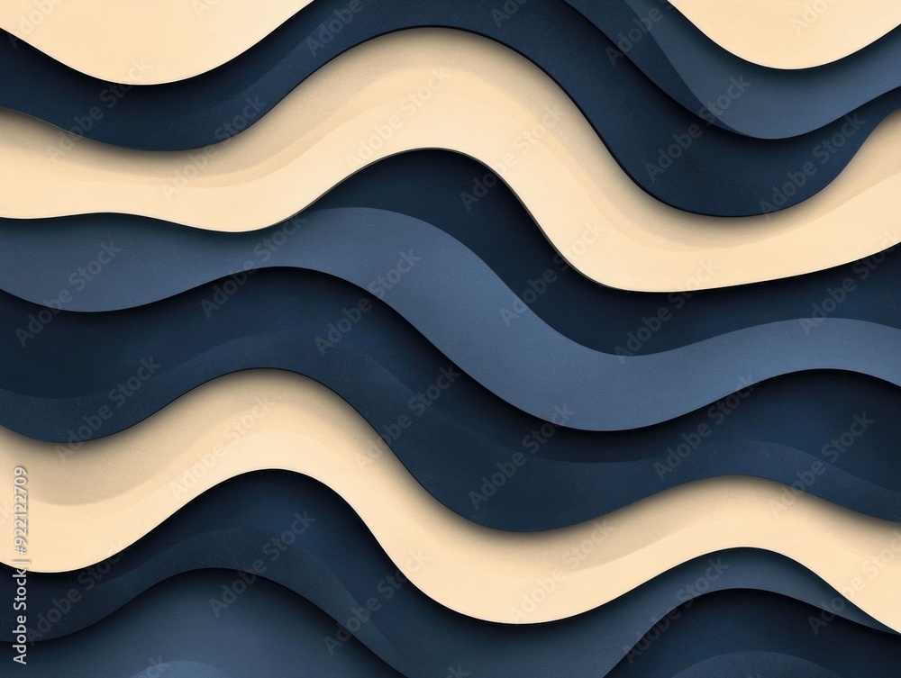 Poster mesmerizing geometric wave pattern with flowing rhythmic lines for elegant digital artwork this abst