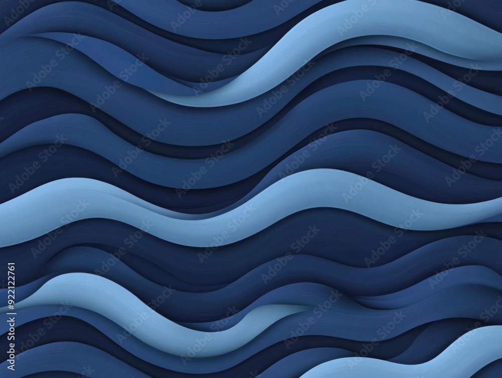 Poster captivating geometric wave pattern with smooth flowing lines that create a rhythmic and soothing vis