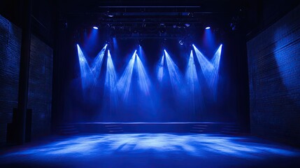 Elegant and refined stage lighting with soft glows and gentle transitions for a sophisticated performance space
