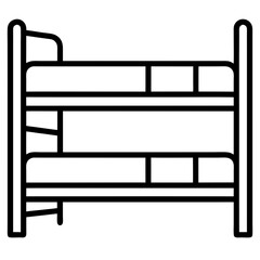 A bunk bed art vector illustration