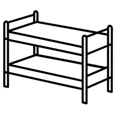 A bunk bed art vector illustration