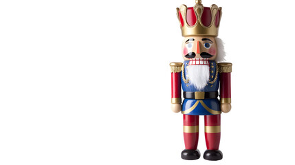 Regal toy soldier nutcracker, isolated on white background