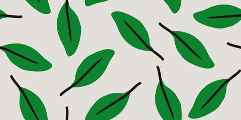 Leaves pattern illustration floral graphic