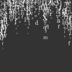 School notebook cover. White chalk  floating