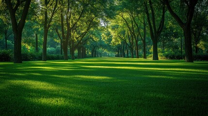 Obraz premium Green Trees Pathway