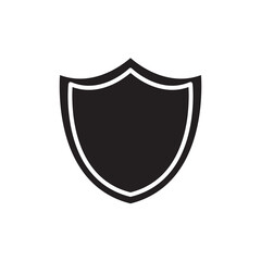 Shield vector flat black icon,  protection filled vector illustration for web and app on white background..eps
