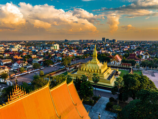 The temples beautiful in Laos 