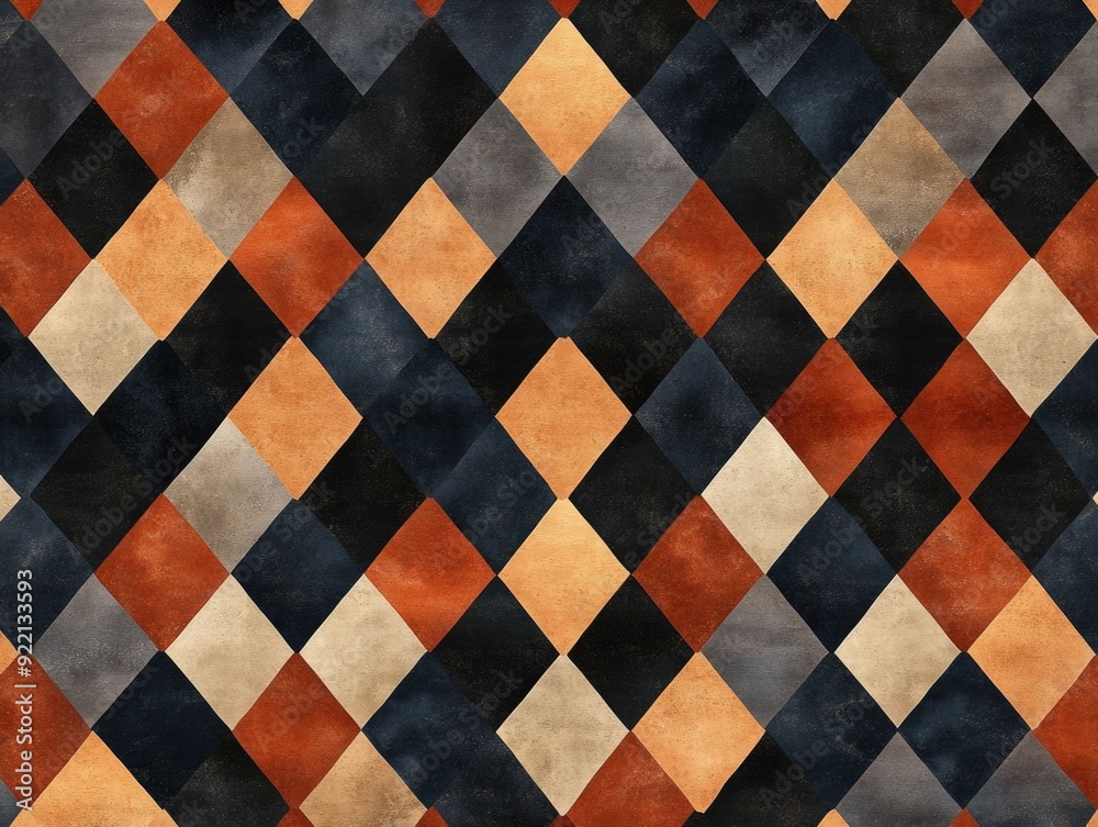 Aufkleber captivating geometric pattern with seamless tessellating shapes that creates a visually striking and