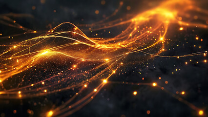 Glowing particle trails
