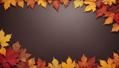 Obraz premium autumn leaves border