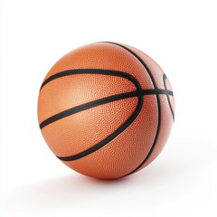 Obraz premium Basketball Game Ticket. Professional Basketball Icon on White Background. 3D Render