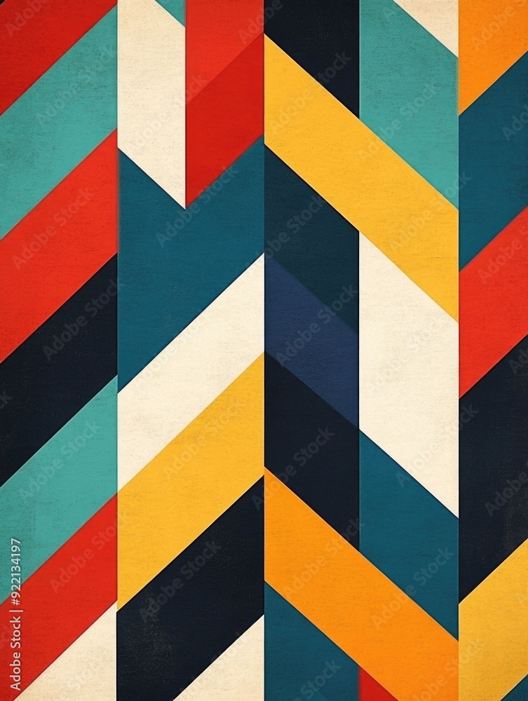 Poster seamless abstract geometric triangular grid pattern with alternating thick and thin line elements cr