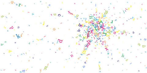 School notebook cover. Colorful childish floating