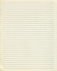 Naklejka premium Old lined paper with frame background. Notebook sheet with black grid texture.
