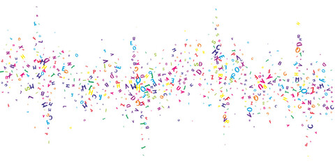 School notebook cover. Colorful childish floating