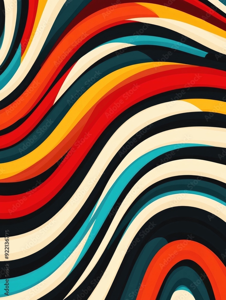Poster captivating abstract geometric background with layered lines and shapes creating a mesmerizing 3d vi