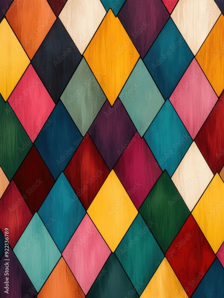 Aufkleber retro inspired abstract composition featuring angular lines that intersect to create a striking geom