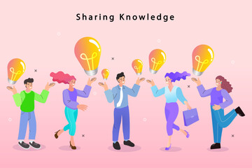 Fototapeta premium group of people with balloons