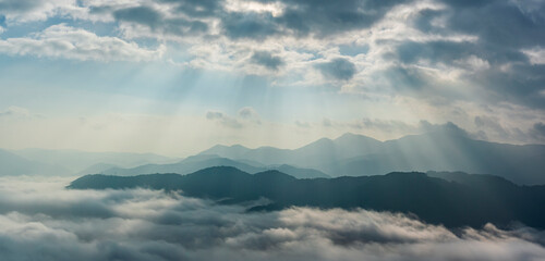 広島県広島市荒谷山からのパノラマ風景