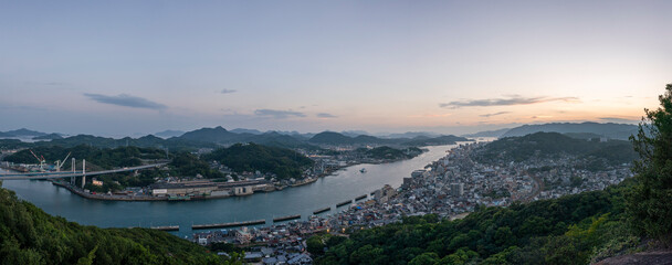 広島県尾道市のパノラマ風景