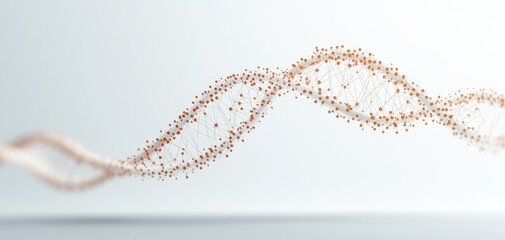 Abstract representation of DNA strand with soft colors, highlighting the beauty of genetic structures and scientific exploration.