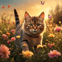 Obraz premium Cat Generative AI