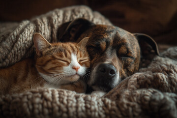 Dog and cat together