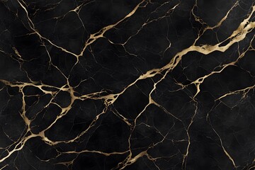 A classic black marble design with subtle gold veining, AI Generated