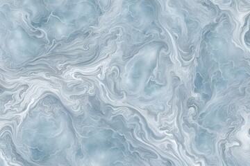 Obraz premium A cool ice blue marble pattern with silver and white veins, AI Generated