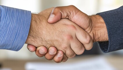 Fototapeta premium Business People Shaking Hands Over a Table in a Conference Room