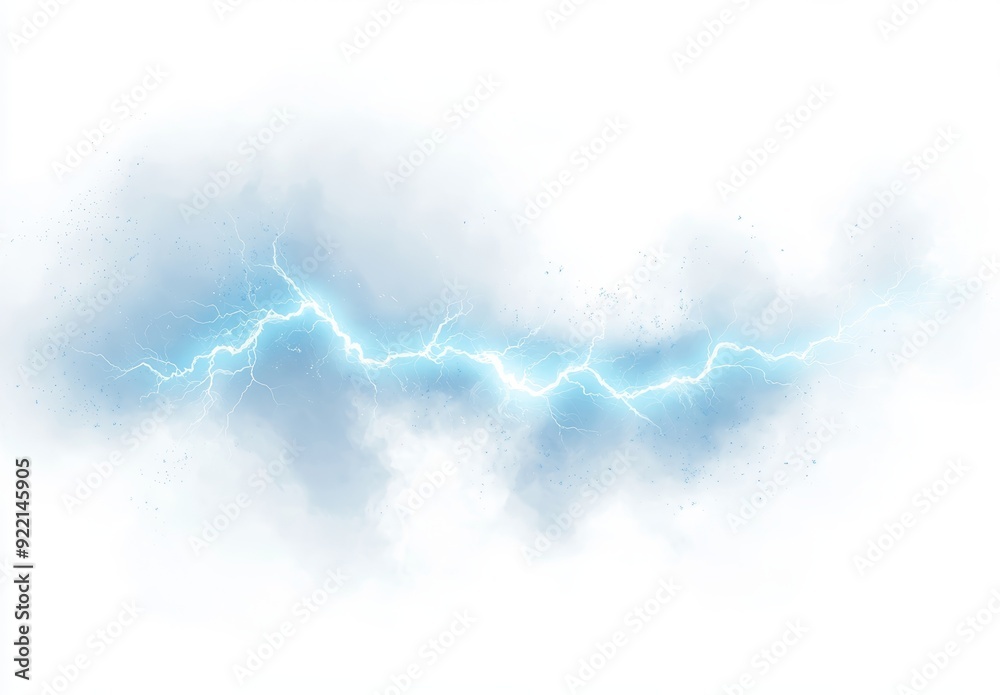 Poster the glowing lightning bolt is isolated on a transparent background.