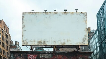 Obraz premium Blank Billboard in Urban Setting