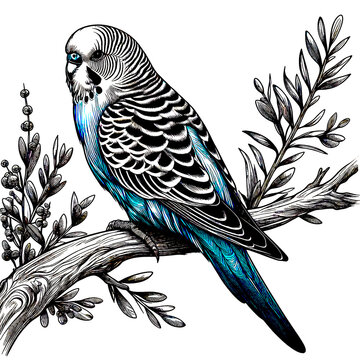 recommend clip art: bird budgerigar