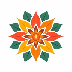 Obraz premium Colorful floral mandala design