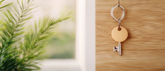 Charm Keychain Adorning Car Interior - with Selective Focus and Copy Space in Quality