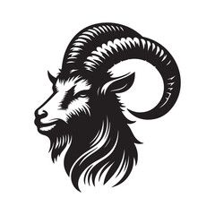 Animal face silhouette vector style with white background