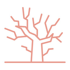 Bare Tree Outline Fill Icon