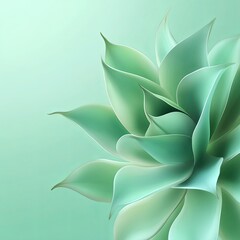 Fototapeta premium Agave attenuata or Fox tail tropical succulent plant. Abstract floral background with copy space.