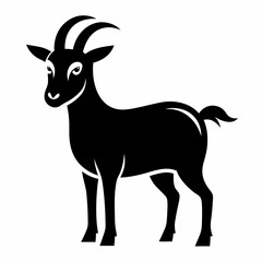 Goat silhouette vector illustration	
